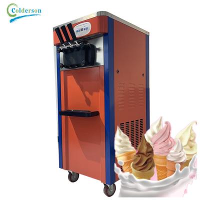 China Single-Temperature Upright 3 Flavors Soft Ice Cream Machine for sale