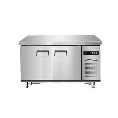 China Single-temperature Customized 2 Drawer Commercial Prep Tables Stainless Steel Refrigerator for sale