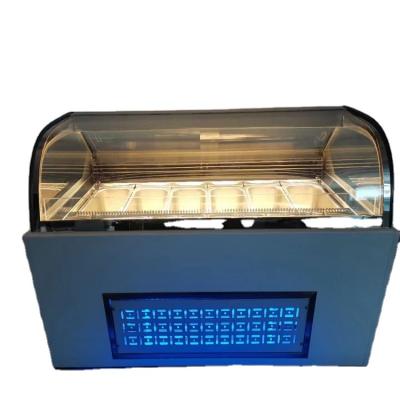 China Portable Single-temperature Display Freezers Refrigerators Countertop Fridge Ice Cream Freezer Storage Container for sale