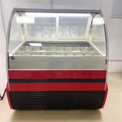 China Single-temperature gelato gelato ice cream display commercial freezer ice cream display refrigerator display gelato display for sale