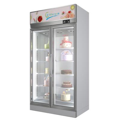 China Single-temperature Beverage Display Commercial Straight Glass Doors Beverage Cooler Straight Glass Refrigerator Equipment for sale