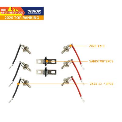 China 100% Rotating Bridge Rectifier Diode 25A RSK2001 ZX-25A Full Amp Rectifier Bridge Diode Kit For Generator for sale