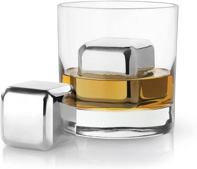 China Sustainable Success Whiskey Amazon Stones 304 Stainless Steel Cooling Ice Cube For Gift for sale