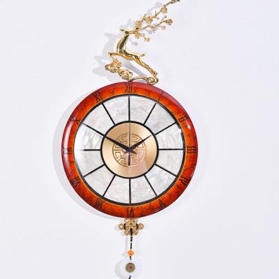 China New Antique Style Chinese Style Mute Home Furnishing Decoration Wall Clock Decoration for sale