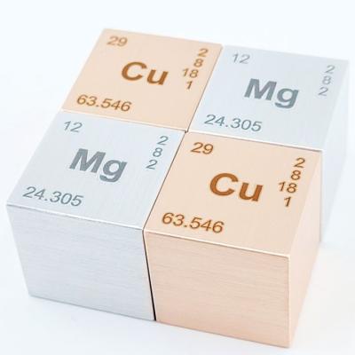 China Decoration Magnesium Cu Grade Metal Cube Crafts Metal Fashion Elements For Table Display for sale