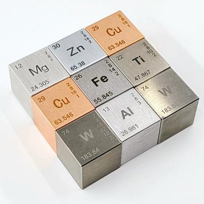 China Decoration Element Periodic Table 25.4mm Cube Customized Size for sale