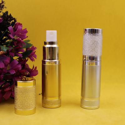 China Hot Stamping BEAUTY PACKAGING 15ml Bottle Airless Pump Sprayer Cosmetic Airless Lotion Bottle Plastic Bottle for sale