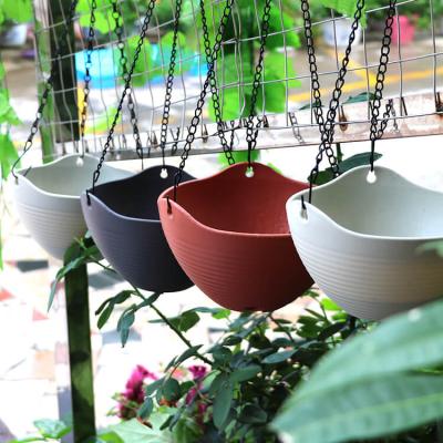 China American Style BRICE Different Size Hanging Pots Plastic Light Balcony Round Plant Hanging Basket Planter for sale