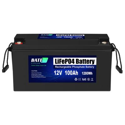 China Toys Stock 12V 100Ah Deep Cycle Lthium Iron Phosphate Battery LiFePO4 Lithium battery for VRLA Replacement for sale