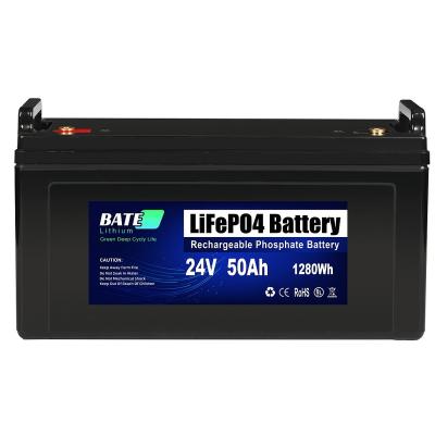 China Toys Deep cycle 6000 Times 24V 50Ah Lifepo4 Lithium Battery Pack for Solar Energy Storage System, RV, E-Boat, E-Motor etc. for sale