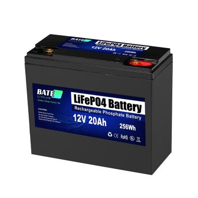 China Toys Stock 12V 20Ah Lifepo4 Rechargeable Lithium Ion Battery Built in 20A BMS Maintenance Free Battery for Trolling Motor for sale