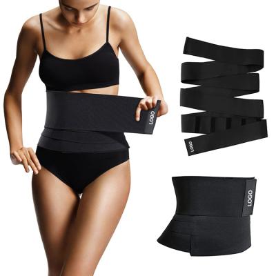 China Wholesale Comfortable Breathable Latex Butt Elastic Push Up Slimming Belt Buckle Women Body Belly Wrap Trainer Stomach Bandage Waist Wrap Band for sale