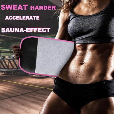 China Custom Double Waist Trimmer Comfortable Breathable Elastic Stomach Sweat Sauna Waist Trimmer Sport 3 Gym Belt Slimming Belts Women Ladies for sale