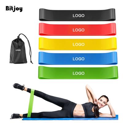 China Wholesale Mini Latex Circle Latex Exercise Resistance Loop Bands Natural Elastic Workout Bands Anti Slip Resistance Bands For Women for sale