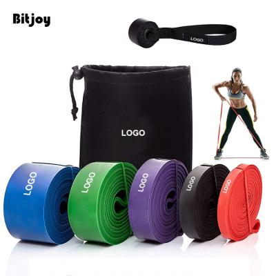 China Wholesale Non-slip Resistance Bands Rubber Resistance Bench Press Long Loop Latex Gym Set Logo Band Woman Bench Press Resistance Yoga Band for sale