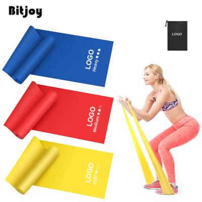 China Anti Slip Resistance Bands Wholesale Rectangle Long Arm Leg Stretch Bands Indoor Latex Gym Sports Workout Exercise Rubber Elastic Band Butt For Yago for sale