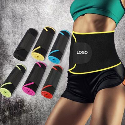 China Custom Adjustable Logo Comfortable Breathable Elastic Neoprene Belly Bandage Band Ladies Belly Trainer Wrap Waist Trimmer Lumbar Belt for sale