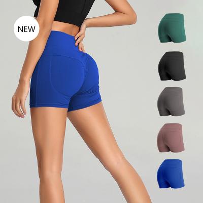 China New Breathable Women Butt Lifting Yoga Shorts Stretch Sportswear Gym Wear Recycling Jogging Sweat Shorts Yoga Shorts for sale