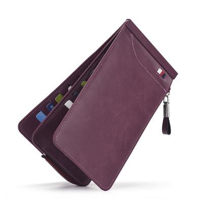 China Waterproof Fashionable Colorful Card Cash Holder Large Capacity Ladies Zipper Wallet Card Purse for sale