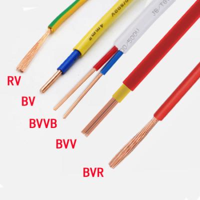 China Stranded RV RVV 10 mm Copper Wire PVC Insulation For House Wiring for sale