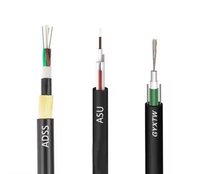 China High security Central Fiber Optic Cable GYXTC8S Armored Fiber Cable for sale