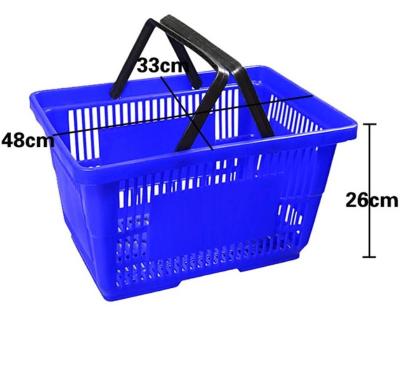 China wholesale plastic portable rolling shopping basket shopping basket for stores BYS-B005 for sale