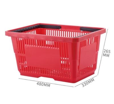 China 430*295*225mm BYS-B005 Shopping Basket Wheel Plastic Shopping Basket for sale