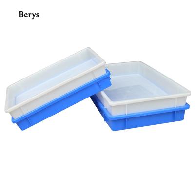 China Recycled Stackable Materials Organizer Food Grade Plastic Box Food Packing Container Square Box Household Plastic Items for sale