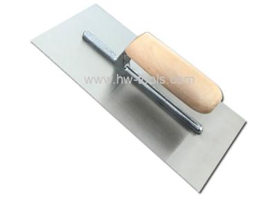 China Carbon steel blade plastering trowel with wooden handle HW02101 for sale