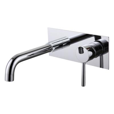 China Sense Faucets Matte Black All Wall Basin Copper Concealed Wall Recessed Wall Mounted Hot And Cold Faucet for sale