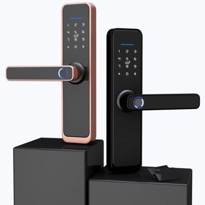 China TUYA Hotel Airbnb Apartment tuya APP Door Lock TUYA Smart Electronic Smart Keyless Fingerprint Password WIFI Smart Door Locks for sale