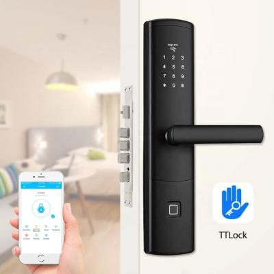 China Phone Door Locks Digital WiFi BLE Controlled Smart Door Lock with TTLOCK APP for Airbnb Home Apartment 5 Star Hotel 360*75mm for sale