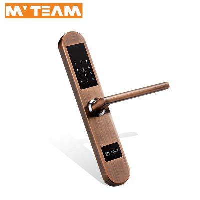 China Front Door Lock 304 Stainless Steel Code Door Lock Support Password Key Swipe Aluminum Electronic Card Broken Bridge Door Unlock for sale