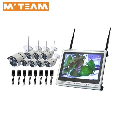 China Factory Plug-and-Play DIY Easy Remote China CCTV Camera Security 8ch SystemHD NVR Wireless Kit with 12.5 LCD Screen inches for sale