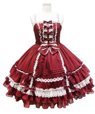 China Hot Seller Cute Blue and Red Princess Lolita Dress Girl Lovely School Cotton and Women Sweet Kawaii Spaghetti Tie Lace Bow Dresses for sale