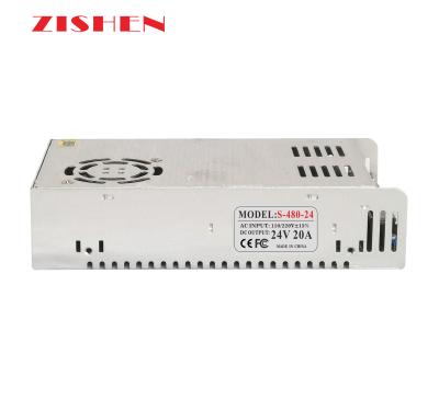 China 82% Power Supply (230VAC Full Load) 480W 24V 20A 110V/220V AC To DC 24 AC For CCTV LED Switching Power Supply for sale