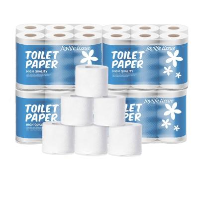 China Home Office Public Places Customized High Quality Recycled Puree Bamboo Napkin Paper Roll Toilet Paper for sale