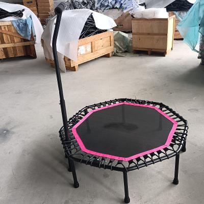 China With protective net quality indoor outdoor park trampoline with railings for sale for sale