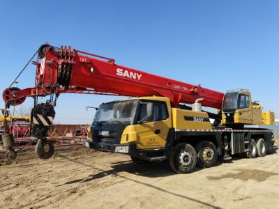 China 1500 horas de trabajo Gran montado en camión usado 45,5 m longitud máxima del arco y 9,8 t contrapeso de la grúa en venta