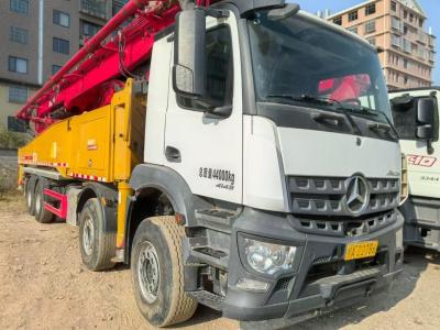 China Mercedes Benz 56 meter pomptruck vervaardigd op 31 april 2021 Max theoretische output van 180m3/h Te koop