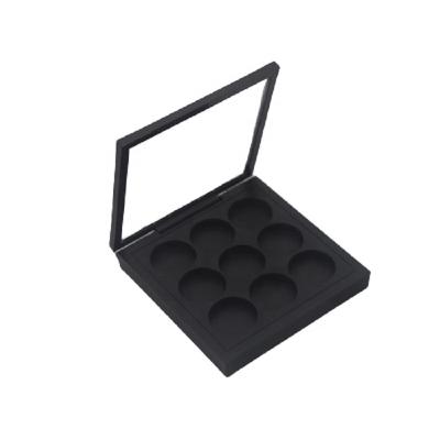 China 9 Colors Handmade Magnetic Eyeshadow Palette Dark Eye Shadow Powder Contract Private Label Makeup Eyeshadow Palette Packaging With Window for sale