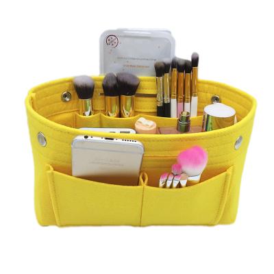 China Preppy Style Felt Environmental Protection Multifunctional Cosmetic Bag for sale