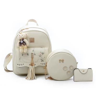 China The 2018 new waterproof PU Korean female students shape the double-shoulder-back baozi mother-daughter bag for sale