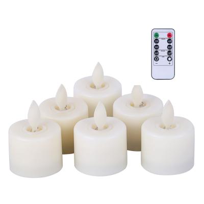 China 6pcs LED Birthday Tea Lights with Battery Operated Tea Candle Set Electric Flameless Flicker with Timer for Table Centerpieces Decor for sale