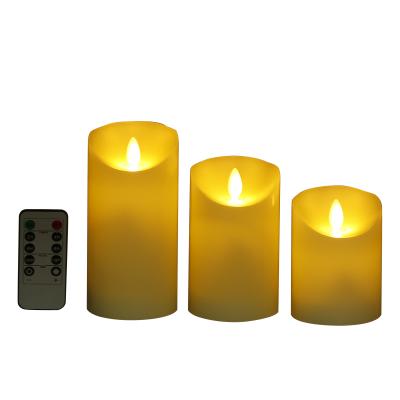 China Christmas Flameless Candle Set Battery LED Party Decoration Accessory Candles Set With Ten Key Remote Control for sale