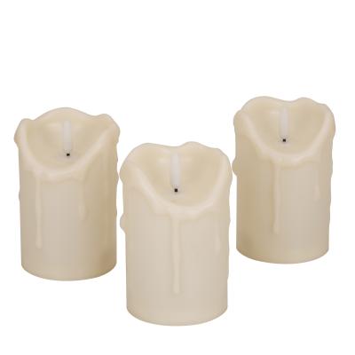 China 3D Bullet Wick Flickering Flameless Candles with 3D Wick LED Teardrop Candle with Pillar Wedding Favor Battery Operated Candlestick for sale