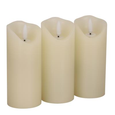 China Wholesale Luxury Vintage Pillar Battery Candle Lighting Pillar Festival LED Candle Lights Party Beautify Candle Lights Gifts for sale