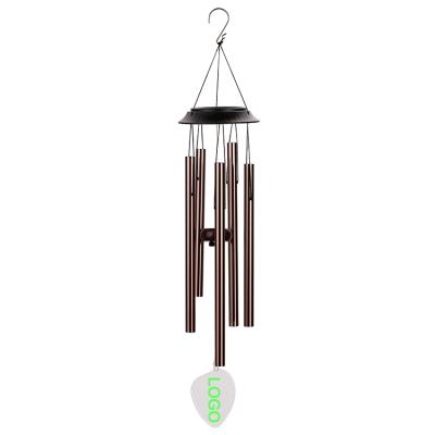 China Contemporary Outdoor Solar Wind Chime with 6 Tubes Tuned to B Pentatonic for Sympathy and Gift Memorial Wind Chimes or Zen Garden for sale