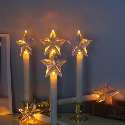 China New Design 3D Starlight Birthday Candle Light Remote Control Movable Wick Candle Flameless Candle for sale