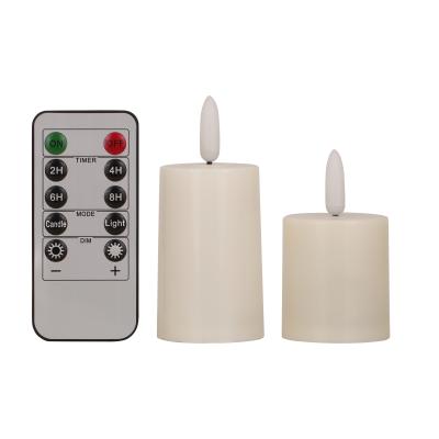 China Remote Control 3D Christmas Day Bullet Wick Candle Lighting Paraffin Wax Moving Flameless LED Candle For Home Decoration Lights for sale